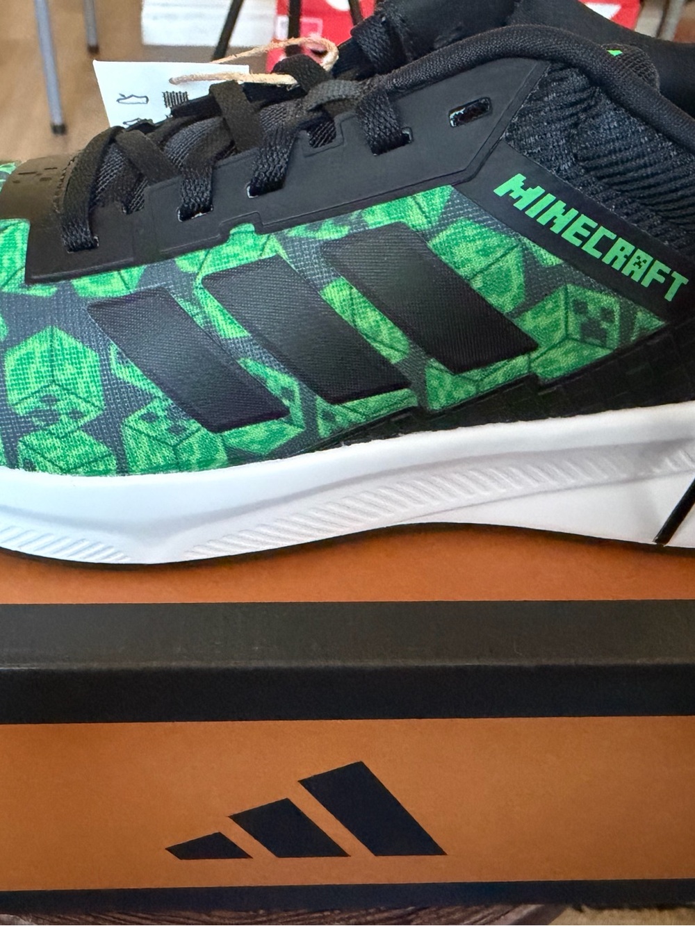 adidas Minecraft FortaRun J Green/White Kids Sneakers
